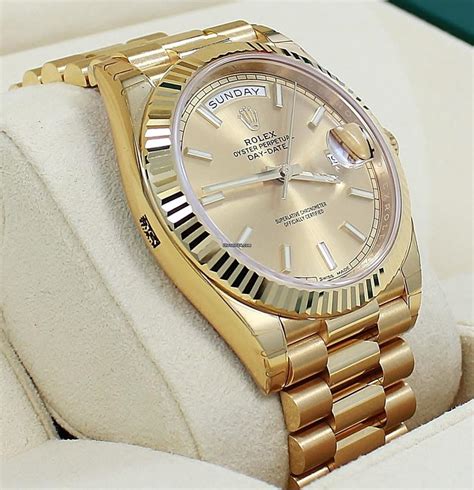 rolex day date president gold champagne|pre owned rolex president 40mm.